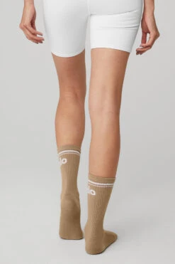 Unisex Throwback Sock - Gravel/White -Alo Fashion Store A0357U 02577 b1 s1 a3 1 m90