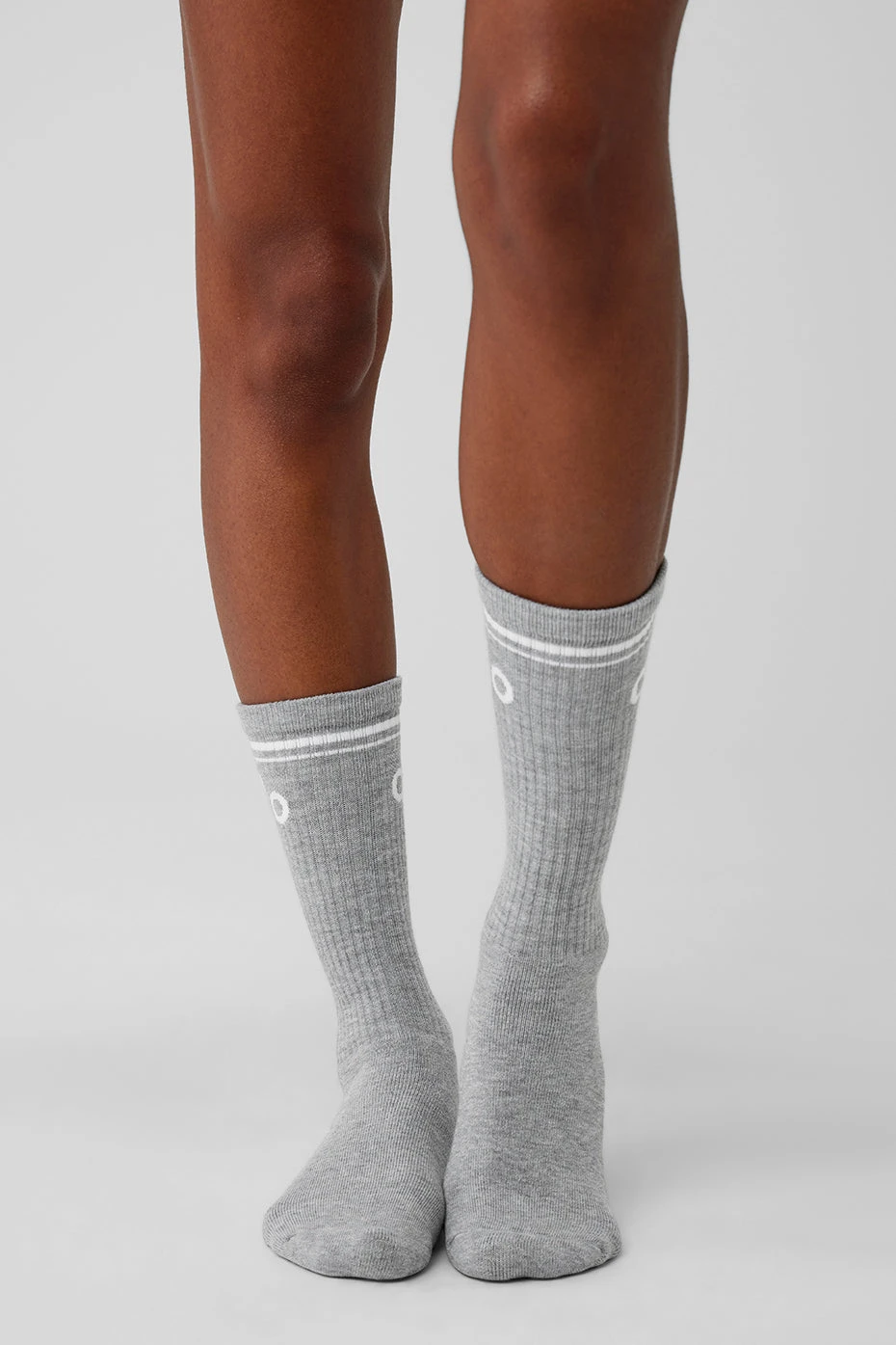 Unisex Throwback Sock - Athletic Heather Grey/White 2 Unisex Throwback Sock - Athletic Heather Grey/White - Image 2