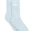 Unisex Throwback Sock - Powder Blue/White
