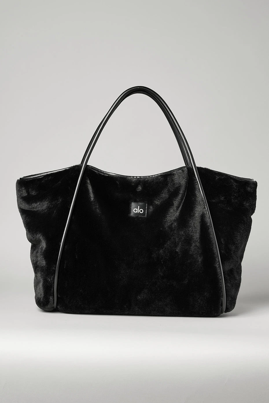 Faux Fur Tote Bag - Black 2 Faux Fur Tote Bag - Black - Image 2