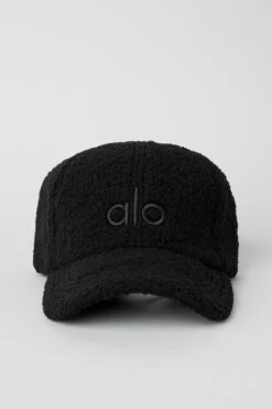 Micro Sherpa Off-Duty Cap - Black -Alo Fashion Store A0427U 01 b1 a3