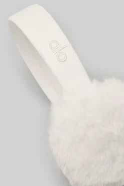 Faux Fur Ear Muff - Ivory -Alo Fashion Store A0430U 03299 b1 a2