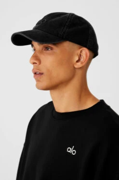 Washed Off-Duty Cap - Vintage Black -Alo Fashion Store A0497U 02119 b1 a4 m100