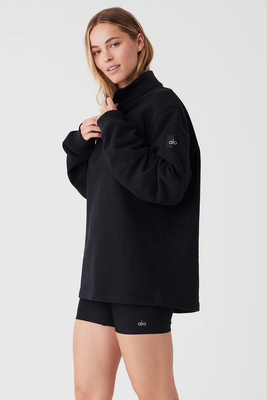Renown Heavy Weight 1/4 Zip - Black 2 Renown Heavy Weight 1/4 Zip - Black - Image 2