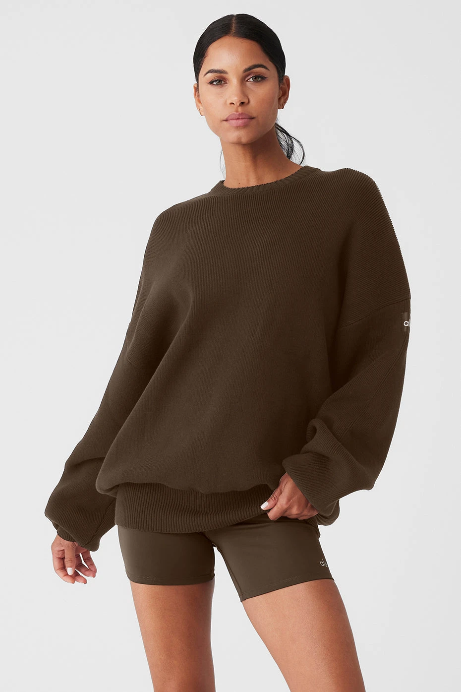 Scholar Crew Neck Sweater - Espresso 1 Scholar Crew Neck Sweater - Espresso