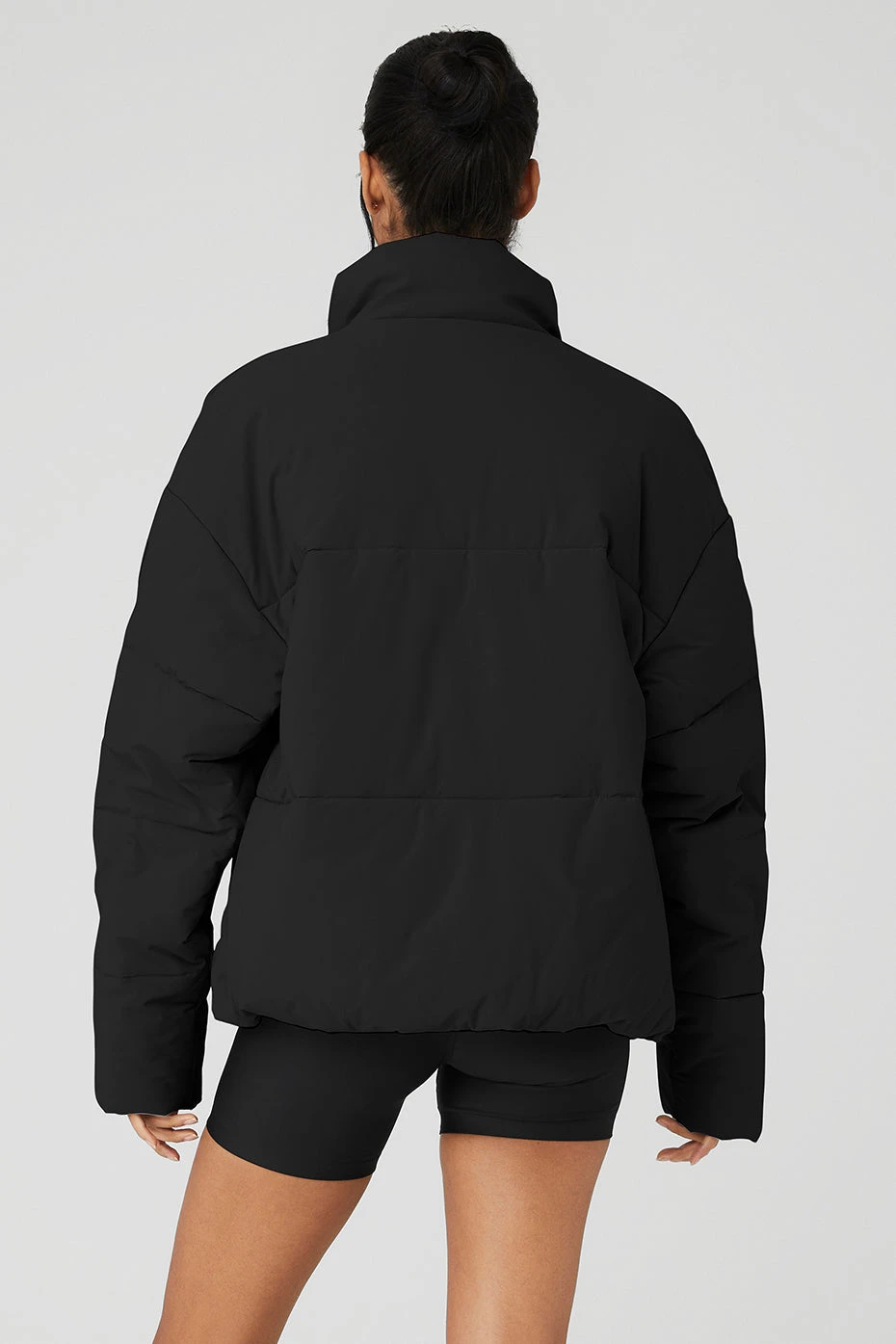 Stretch Woven Street Puffer - Black 2 Stretch Woven Street Puffer - Black - Image 2