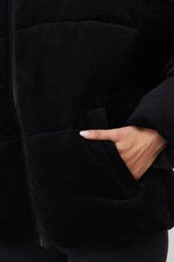 Corduroy Stage Puffer - Black 9 Corduroy Stage Puffer - Black -Alo Fashion Store M4139R 01 b1 s1 a4 2 m54