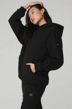 Renown Heavy Weight Hoodie - Black -Alo Fashion Store U3013R 01 b1 s1 a2 1 m54