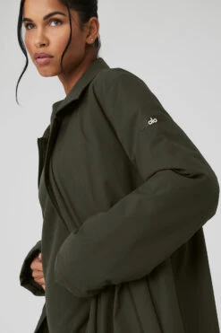 Signature Overcoat - Stealth Green -Alo Fashion Store U4010R 04672 b1 s1 a4 1 m18