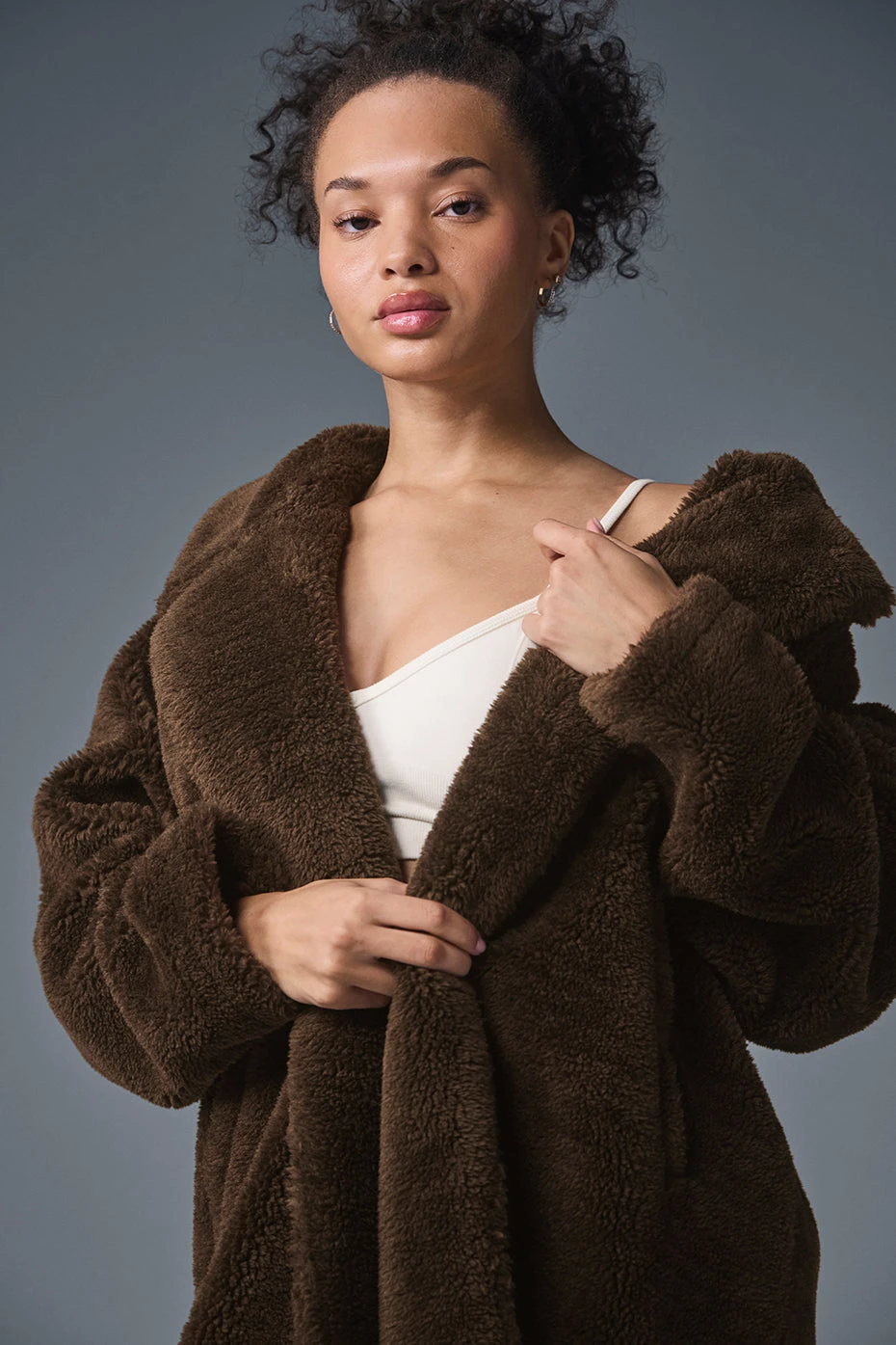 Oversized Sherpa Trench - Espresso 3 Oversized Sherpa Trench - Espresso - Image 3