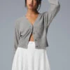 Cashmere Jet Set Cardigan - Dove Grey Heather