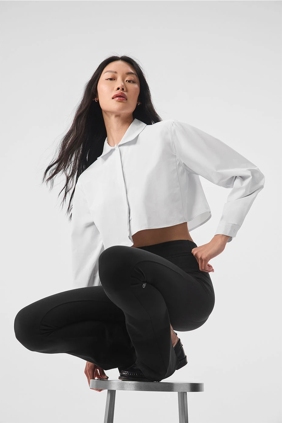 Cropped Take Me Out Button Up - White 1 Cropped Take Me Out Button Up - White