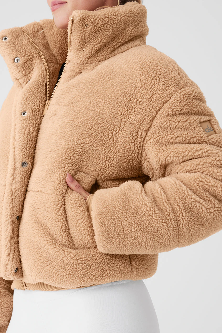 Sherpa Snow Angel Puffer - Camel 4 Sherpa Snow Angel Puffer - Camel - Image 4