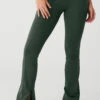 High-Waist Zip It Flare Legging - Dark Cactus