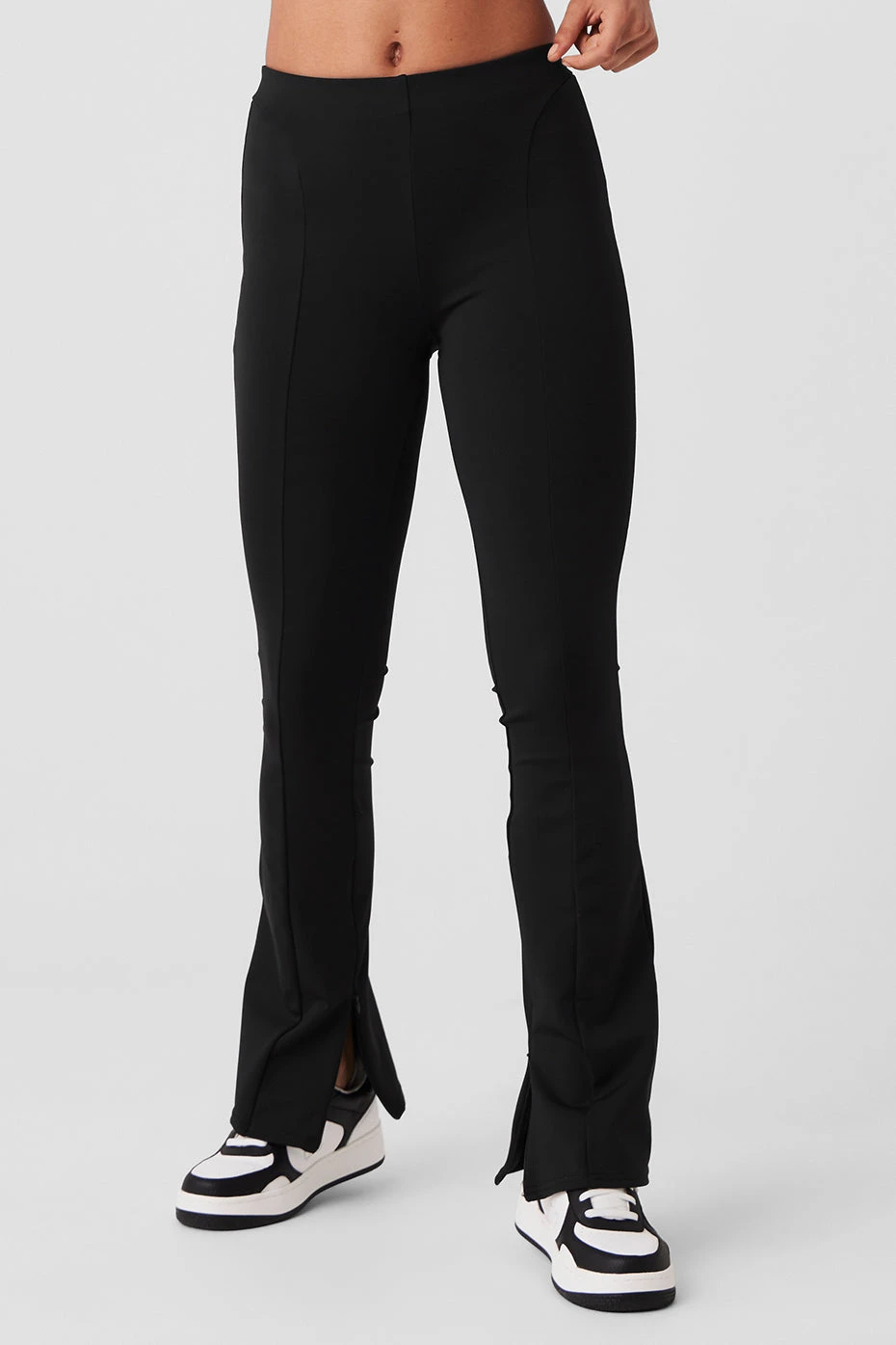 High-Waist 7/8 Zip It Flare Legging - Black 1 High-Waist 7/8 Zip It Flare Legging - Black