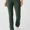 High-Waist 7/8 Zip It Flare Legging - Dark Cactus