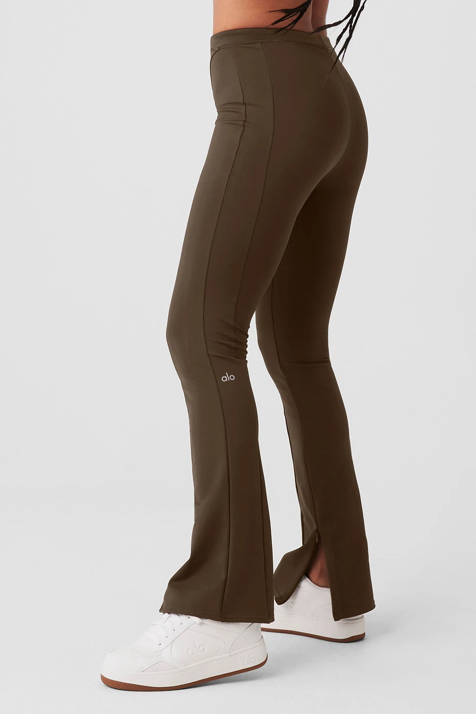 High-Waist 7/8 Zip It Flare Legging - Espresso 3 High-Waist 7/8 Zip It Flare Legging - Espresso - Image 3