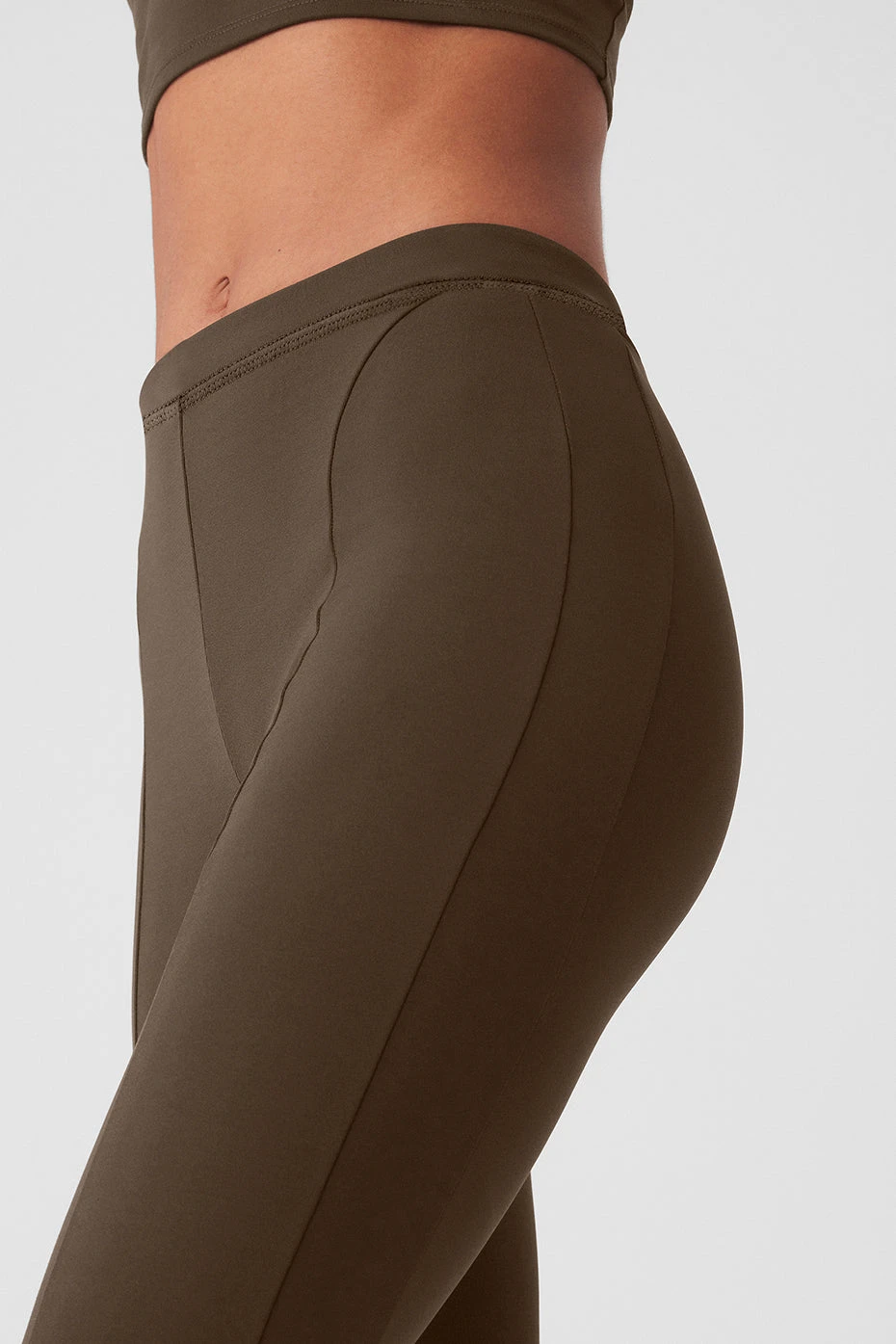 High-Waist 7/8 Zip It Flare Legging - Espresso 4 High-Waist 7/8 Zip It Flare Legging - Espresso - Image 4