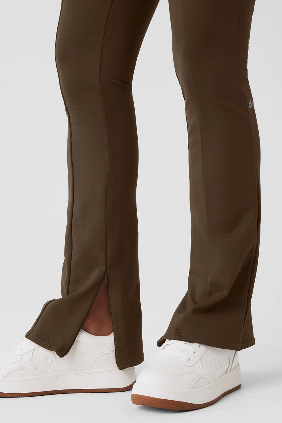 High-Waist 7/8 Zip It Flare Legging - Espresso 5 High-Waist 7/8 Zip It Flare Legging - Espresso - Image 5