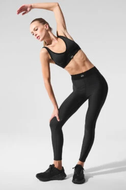 Airlift High-Waist 7/8 Line Up Legging - Black -Alo Fashion Store W51154R 01 b1 s1 a3 1 m224