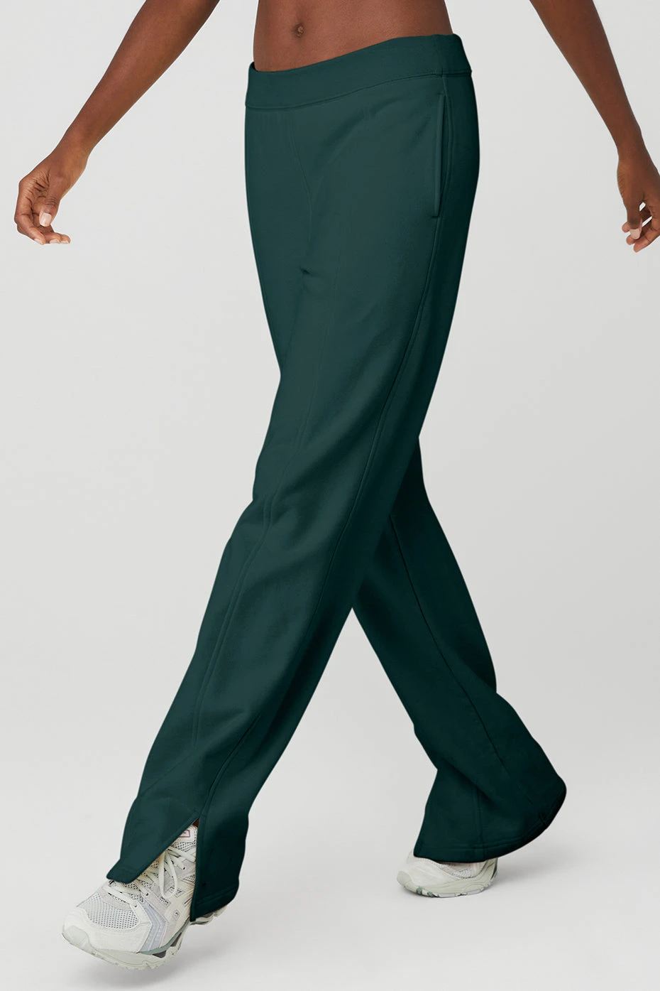 High-Waist Free Time Straight Leg Sweatpant - Midnight Green 3 High-Waist Free Time Straight Leg Sweatpant - Midnight Green - Image 3