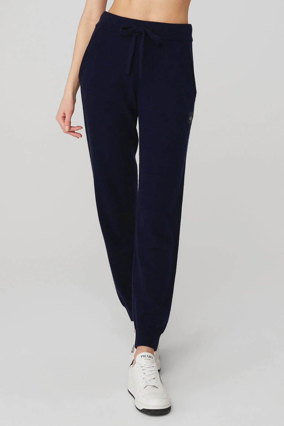 High-Waist Cashmere Jet Set Pant - Navy 1 High-Waist Cashmere Jet Set Pant - Navy