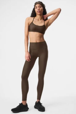 7/8 High-Waist Airlift Legging - Espresso -Alo Fashion Store W51314R 04064 b1 s1 a5 1 m205