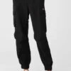 High-Waist Break Line Jogger - Black