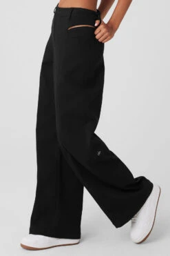 High-Waist Risk Taker Trouser - Black -Alo Fashion Store W51338R 01 b1 s1 a2 1 m18