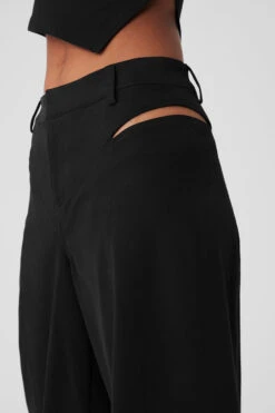 High-Waist Risk Taker Trouser - Black -Alo Fashion Store W51338R 01 b1 s1 a4 1 m18