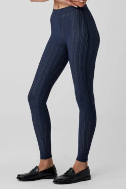 High-Waist Euphoria Legging - Navy -Alo Fashion Store W51349R 03842 b1 s1 a2 1 m54