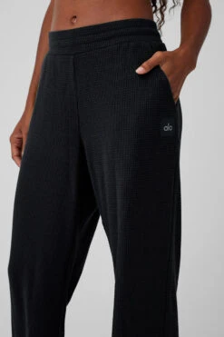 Waffle Weekend Escape Jogger - Black 9 Waffle Weekend Escape Jogger - Black -Alo Fashion Store W51369R 01 b1 s1 a4 1 m76