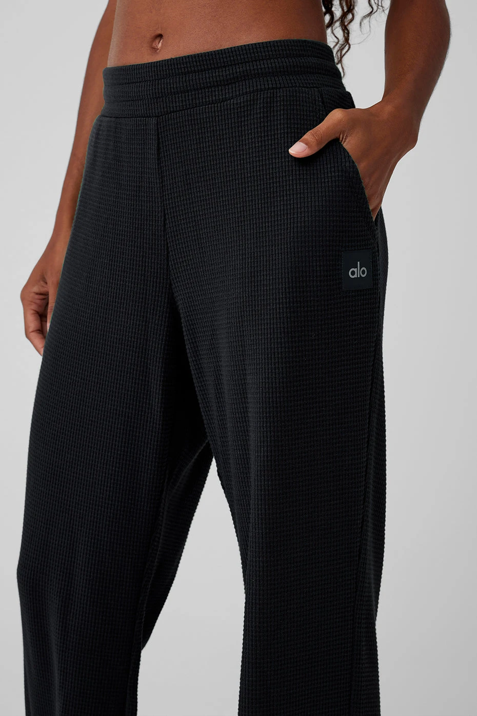 Waffle Weekend Escape Jogger - Black 5 Waffle Weekend Escape Jogger - Black - Image 5