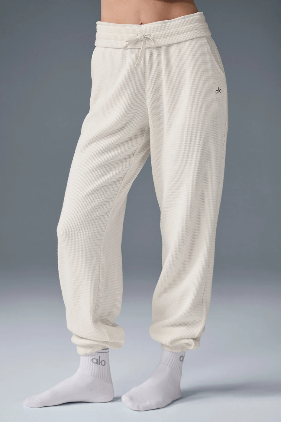 Waffle Weekend Escape Jogger - Ivory 1 Waffle Weekend Escape Jogger - Ivory