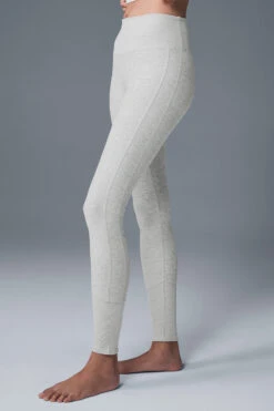 High-Waist Alosoft Lounge Legging - Athletic Heather Grey -Alo Fashion Store W5762R 02910 b1 s1 a2 1 m54