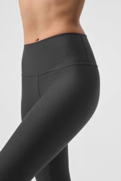 7/8 High-Waist Airlift Legging - Anthracite -Alo Fashion Store W5766R 02125 b1 s1 a4 1 m54
