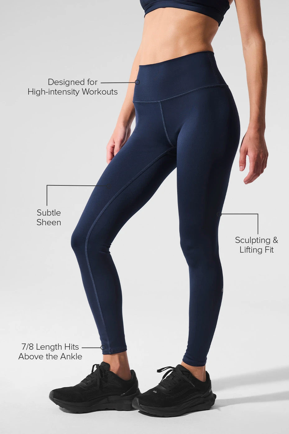 7/8 High-Waist Airlift Legging - Navy 2 7/8 High-Waist Airlift Legging - Navy - Image 2