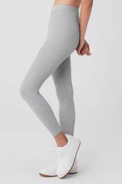 Ribbed High-Waist 7/8 Blissful Legging - Athletic Heather Grey -Alo Fashion Store W5987R 02910 b1 s1 a3 1 m54 ab8e794a 8bfa 41db 888b 795640a5d003