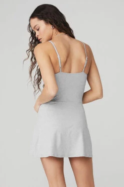 Alosoft Courtside Tennis Dress - Athletic Heather Grey -Alo Fashion Store W8134R 02910 b1 s1 a3 1 m90 e16ea96f 00a0 4cee a281 615fe3efdc01