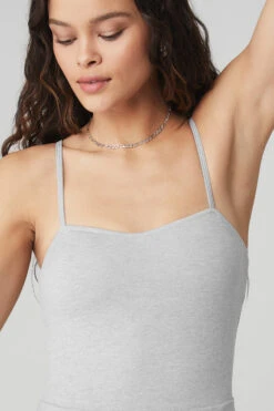 Alosoft Courtside Tennis Dress - Athletic Heather Grey -Alo Fashion Store W8134R 02910 b1 s1 a4 2 m90