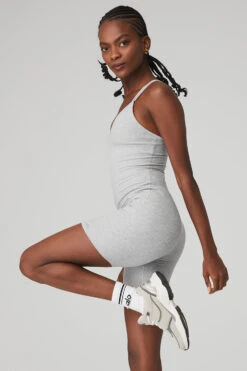 Alosoft Suns Out Onesie - Athletic Heather Grey -Alo Fashion Store W8137R 02910 b1 s1 a2 1 m100 d707e3b5 16d7 4261 8a93 86514447b451