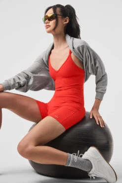 Alosoft Suns Out Onesie - Red Hot Summer -Alo Fashion Store W8137R 04356 b1 s1 a4 1 m54