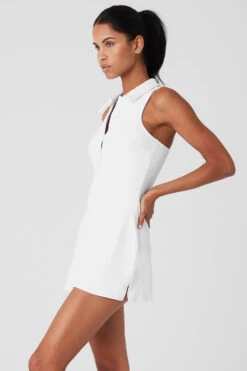 Charmed Tennis Dress - White -Alo Fashion Store W8141R 00 b1 s1 a2 1 m18