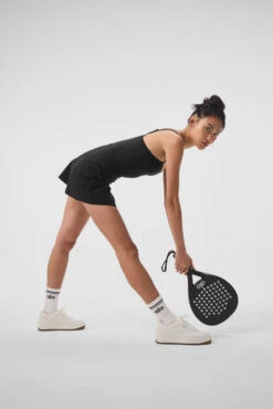Alosoft Courtside Tennis Dress - Black -Alo Fashion Store W8176R 01 b1 s1 a4 1 m54