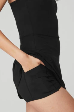 Alosoft Courtside Tennis Dress - Black -Alo Fashion Store W8176R 01 b1 s1 a4 2 m54