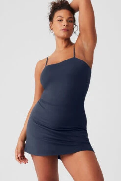 Alosoft Courtside Tennis Dress - Navy -Alo Fashion Store W8176R 03842 b1 s3 a1 1 m182