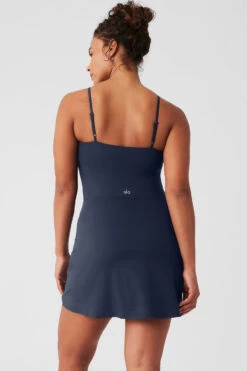 Alosoft Courtside Tennis Dress - Navy -Alo Fashion Store W8176R 03842 b1 s3 a2 1 m182