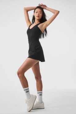 Airbrush Real Dress - Black -Alo Fashion Store W8190R 01 b1 s1 a3 1 m54