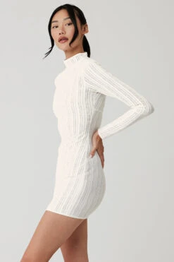 Euphoria Long Sleeve Dress - Ivory -Alo Fashion Store W8230R 03299 b1 s1 a2 1 m54