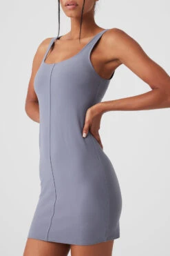 Alosoft Head Start Dress - Fog 7 Alosoft Head Start Dress - Fog -Alo Fashion Store W8261R 05134 b1 s1 a4 1 m18